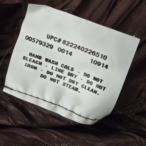 iz Byer California Y2k Babydoll Tank Top NWT Crinkle Brown Size XL Going Out - Picture 7 of 10